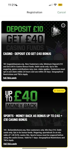 Unibet Signup 1