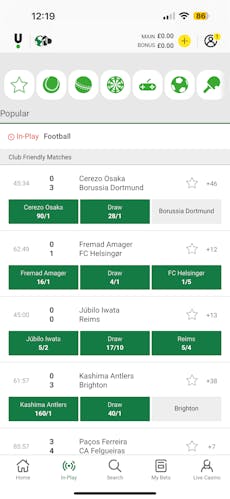 Unibet In-Play