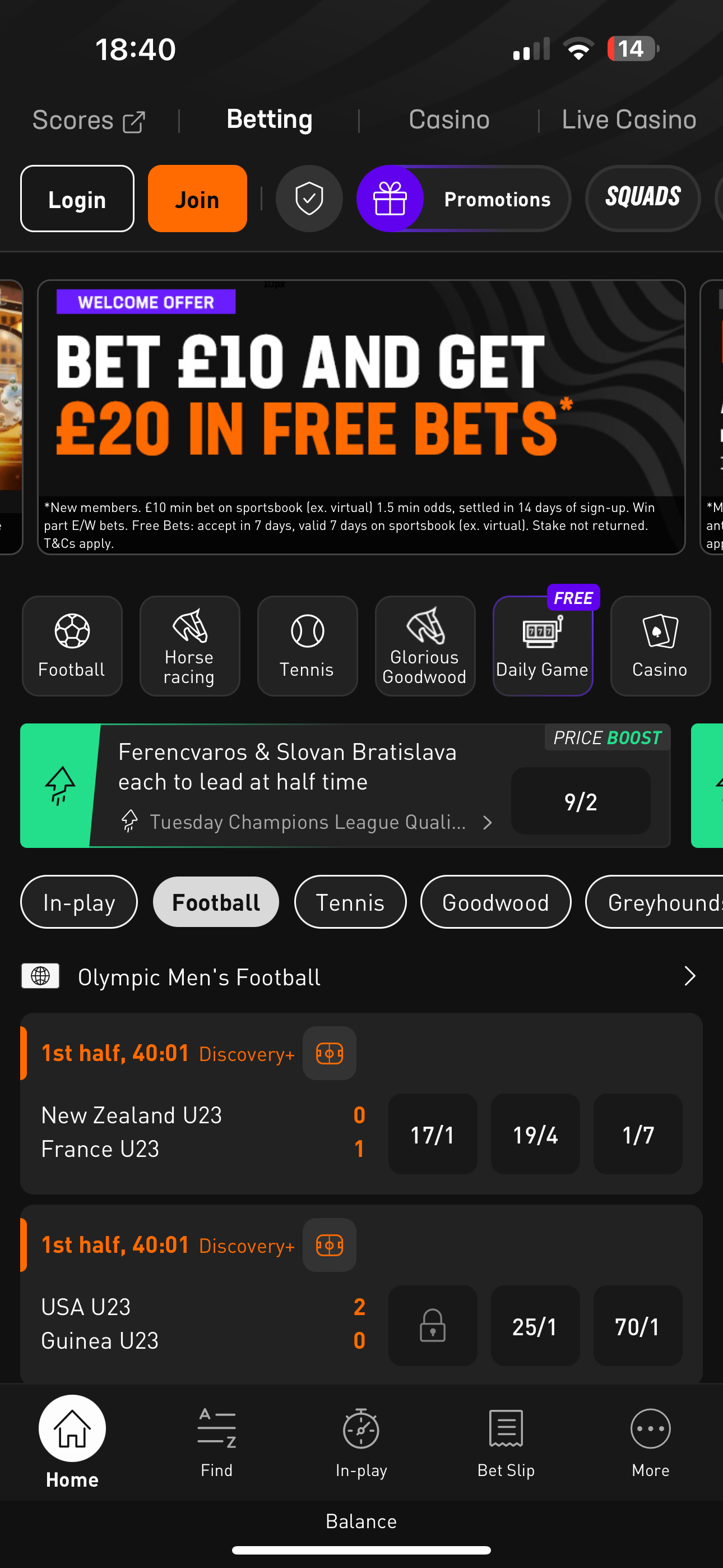 LiveScore Bet Home