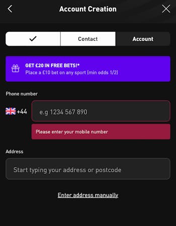 LiveScore Signup 2