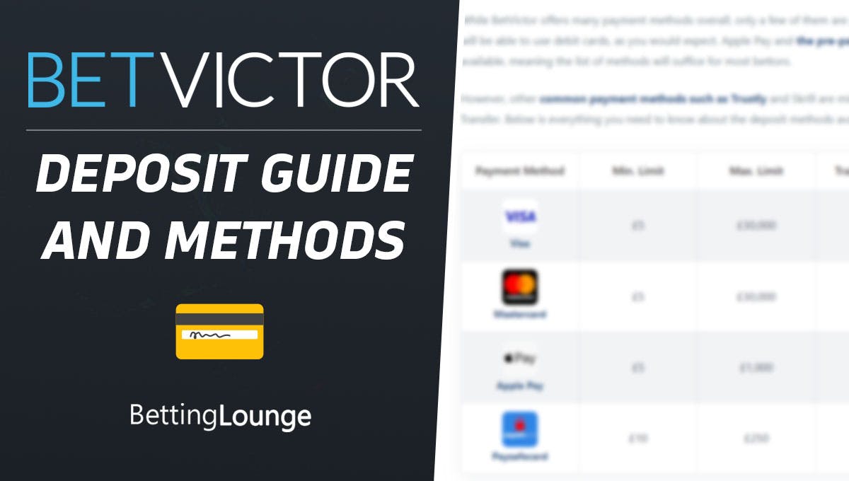 BetVictor Deposit Guide