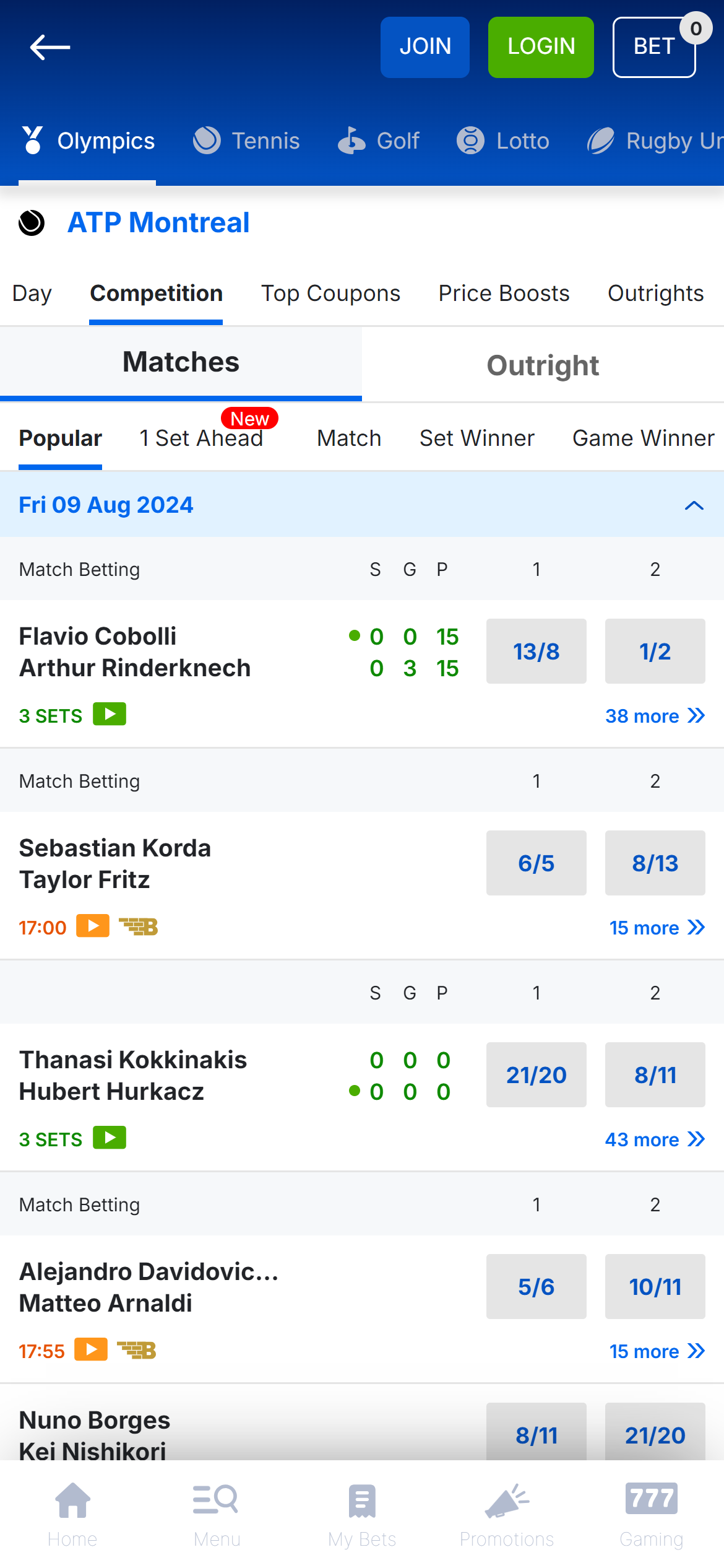 BoyleSports tennis betting