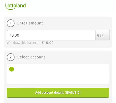 Lottoland Withdrawal 1