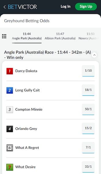 BetVictor greyhound racing