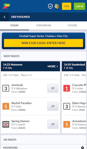 Coral greyhound racing