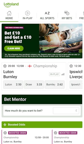 Lottoland sports home