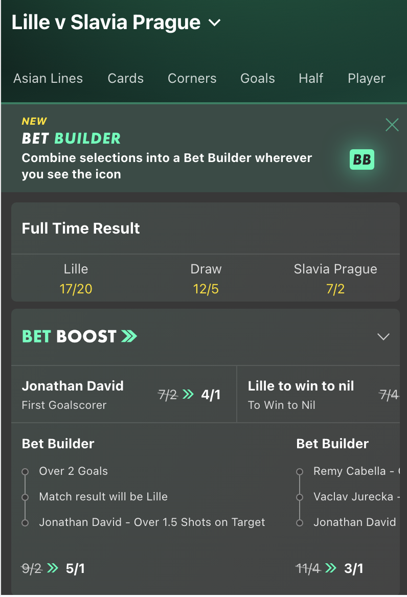 Bet365 Football Goalscorer Market 1