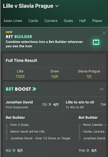 Bet365 Football Goalscorer Market 1