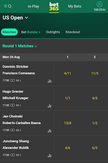 bet365 tennis streaming