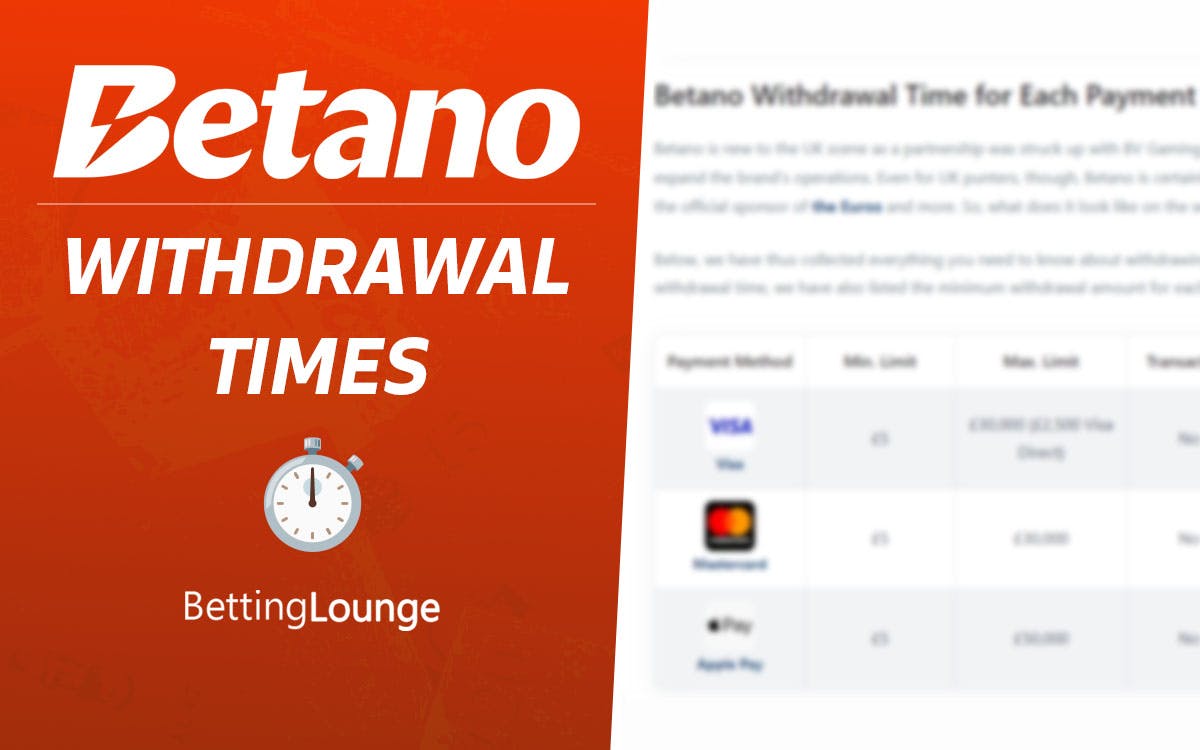 Betano withdrawal time