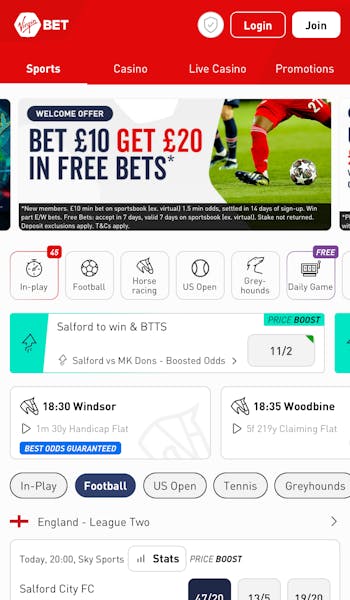 Virgin Bet HOME