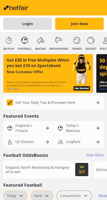 Betfair home