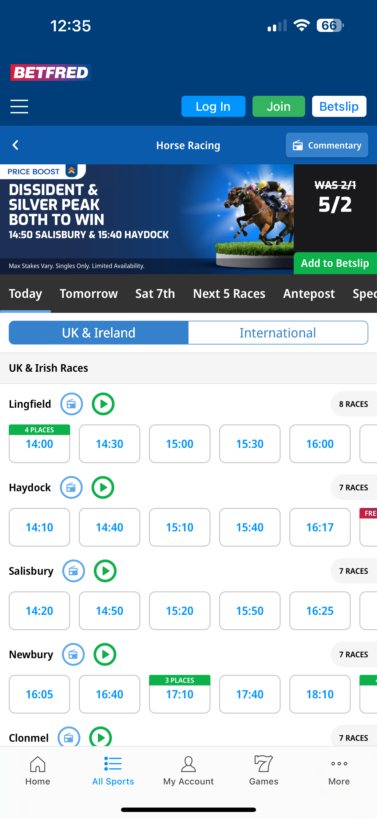 Betfred Horse Racing Extra Places 2