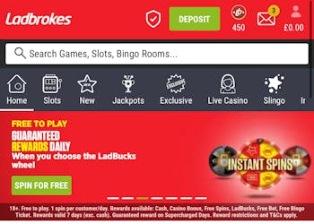 Ladbrokes Home Instant Spins