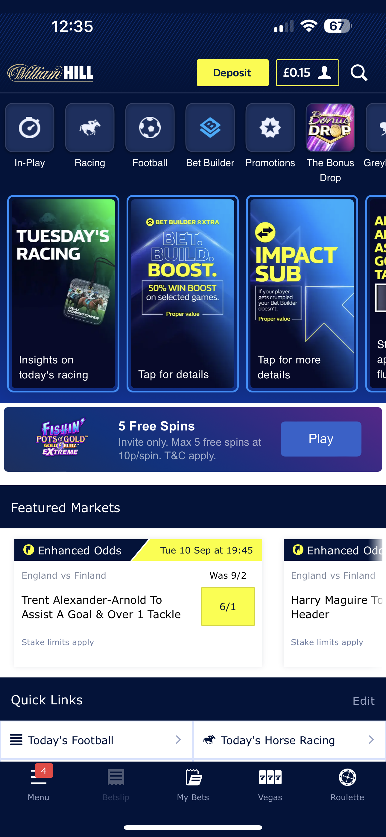 William Hill Each Way Extra Places 1