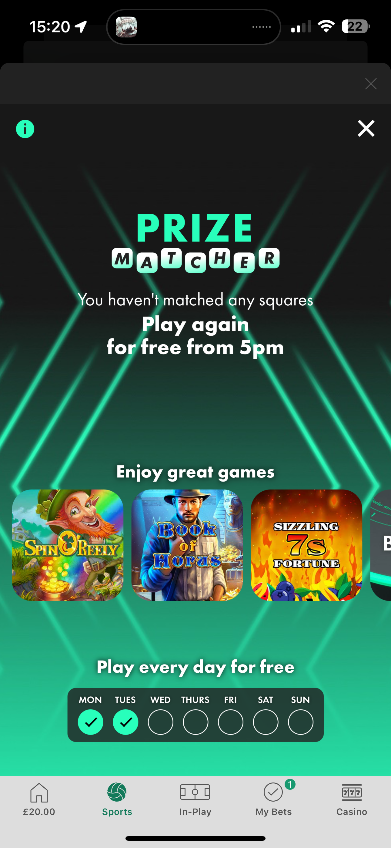 Bet365 Prize Matcher 3