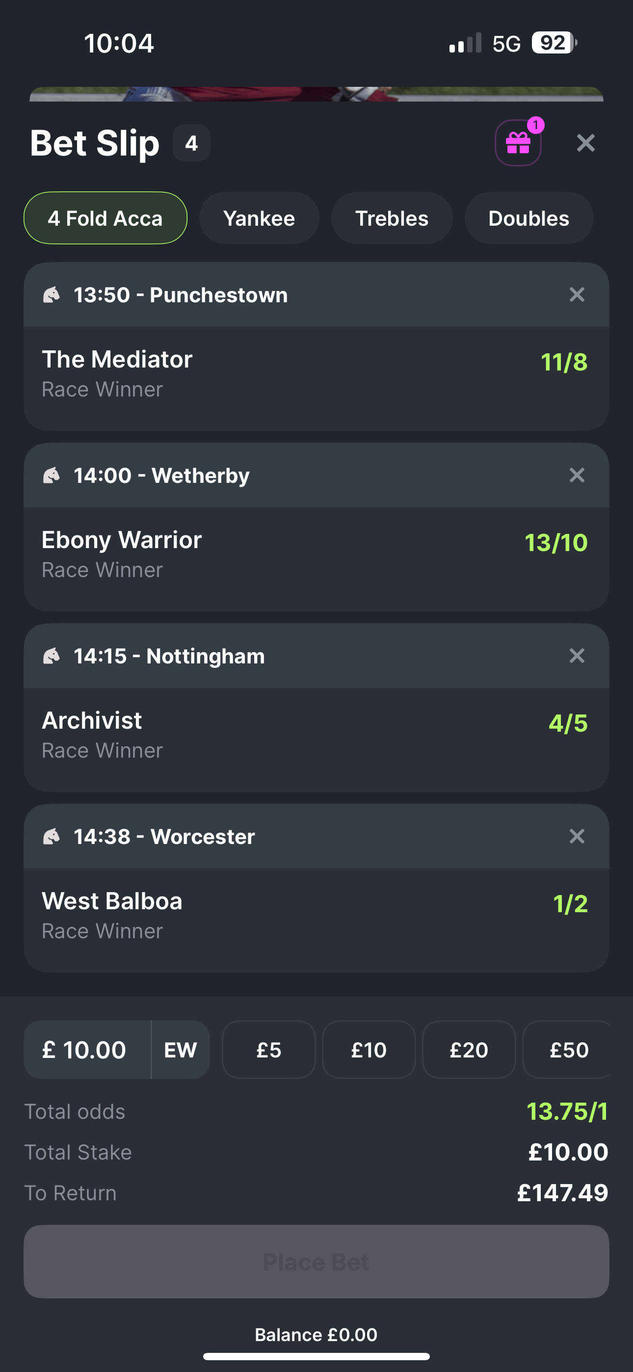 Midnite qualifying bet