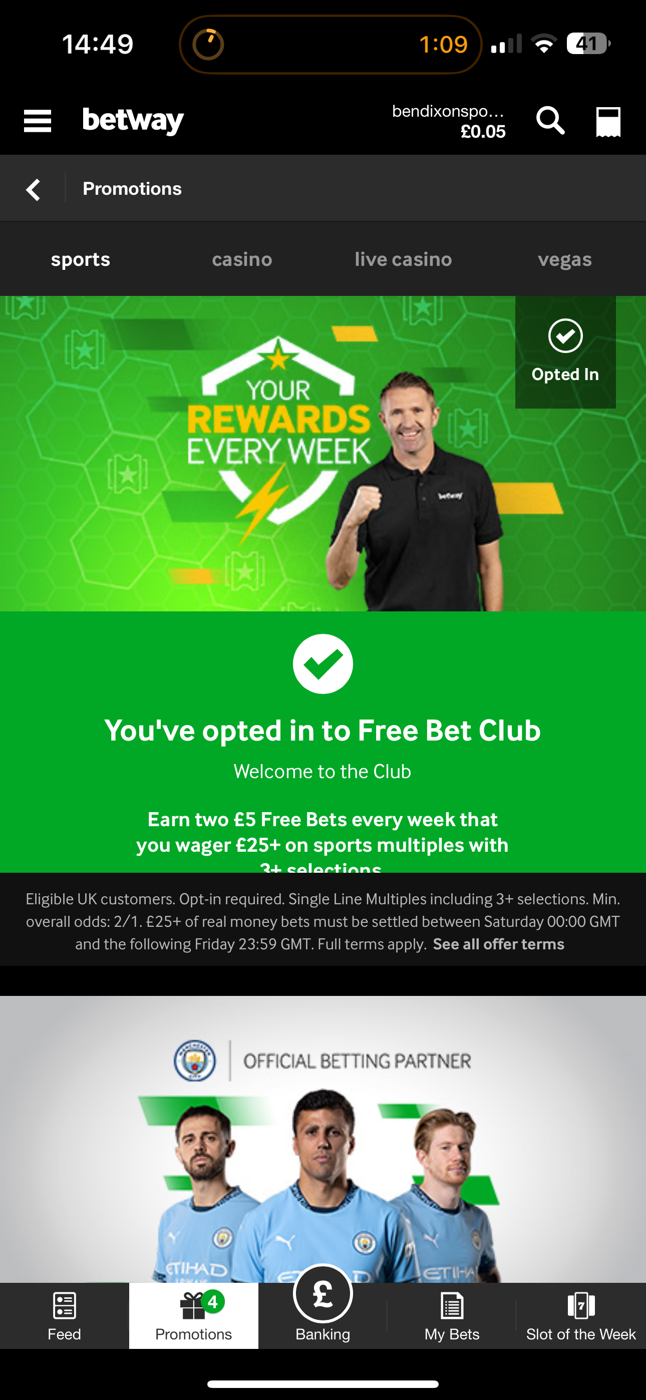 Betway Free Bets 2 (UK)