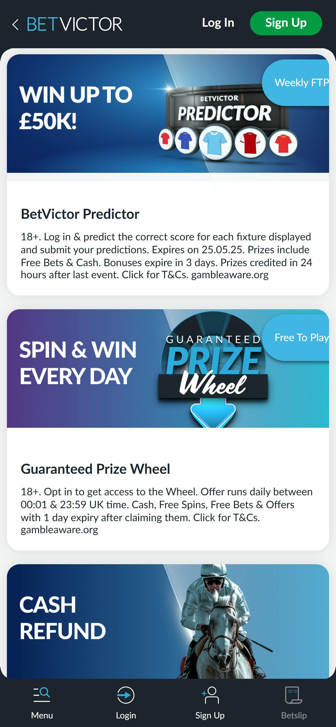 BetVictor promotions