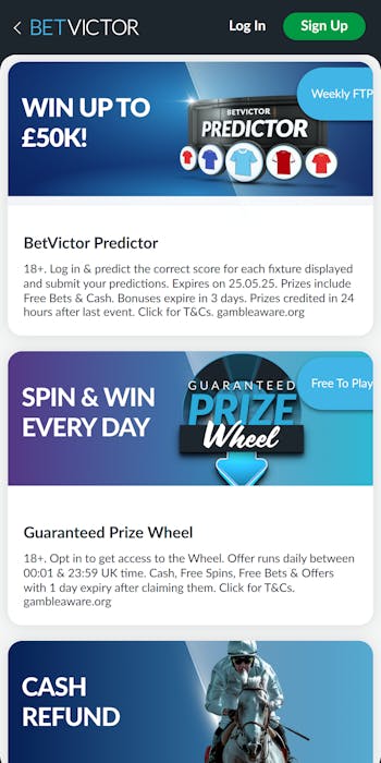 BetVictor promotions