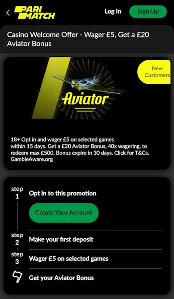 Parimatch Aviator offer