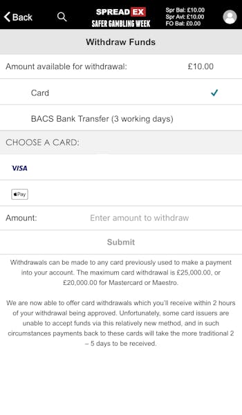 SpreadEx Sports Withdrawal 1