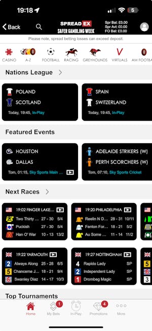 SpreadEx Sports Home