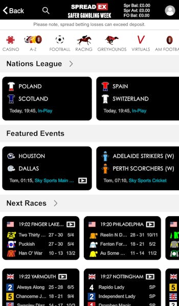 SpreadEx Sports Home