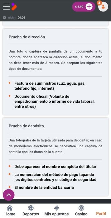 Tonybet verificación 3