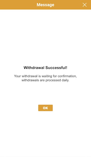 Videoslots Withdrawal success