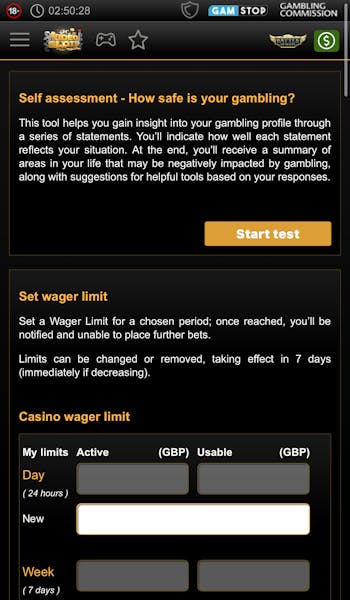 Videoslots Responsible Gambling