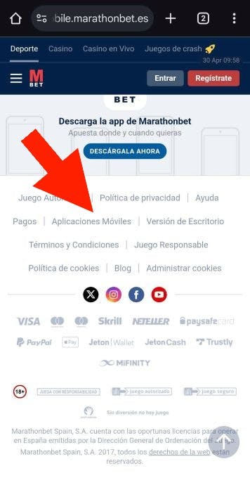 Marathonbet app - como descargar la aplicacion