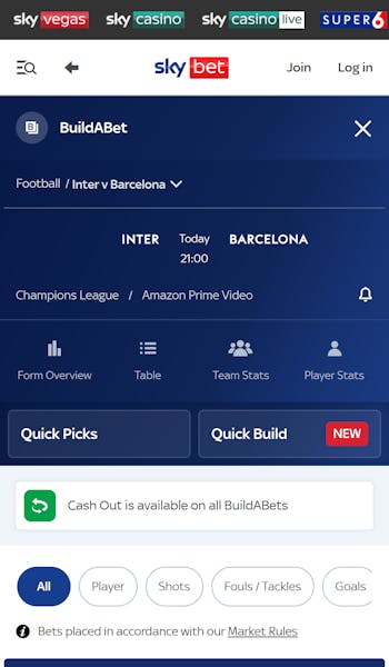 SkyBet buildabet
