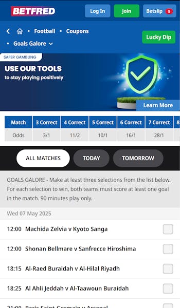 Betfred goals galore