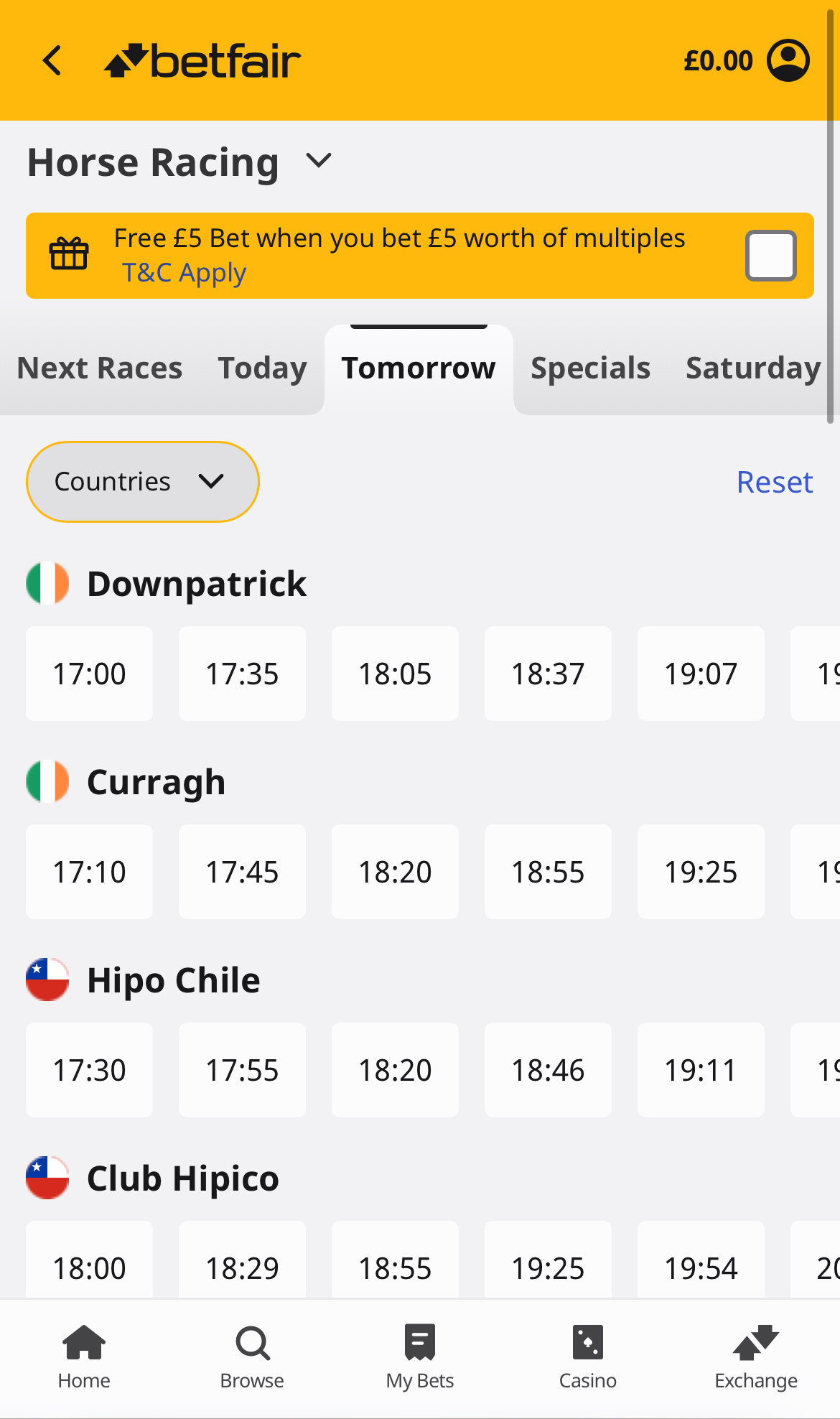 Horse racing Betfair Sportsbook