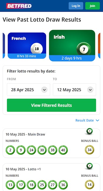 Betfred lotto results