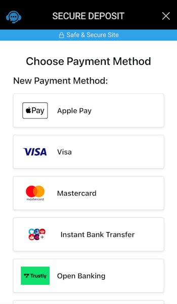 Hopa Deposit Options