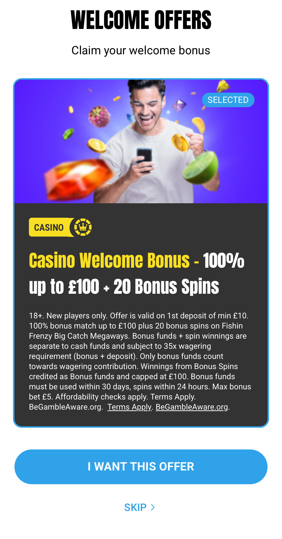 Hopa Sign Up Bonus Push