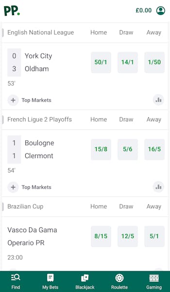 Paddy Power Sportsbook Football