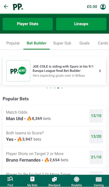Paddy Power Sportsbook Joe Cole Tips