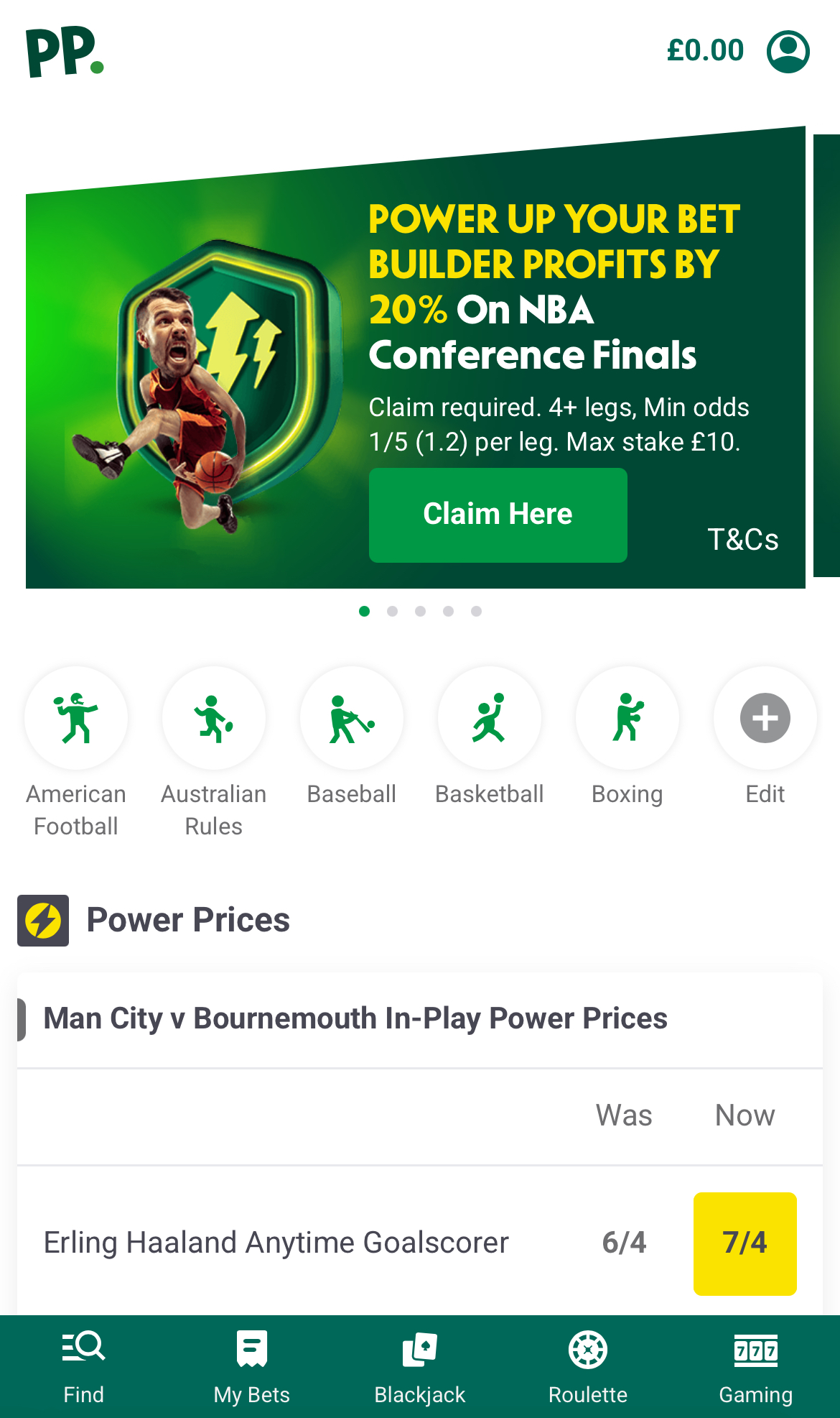 Paddy Power Sportsbook Layout 1