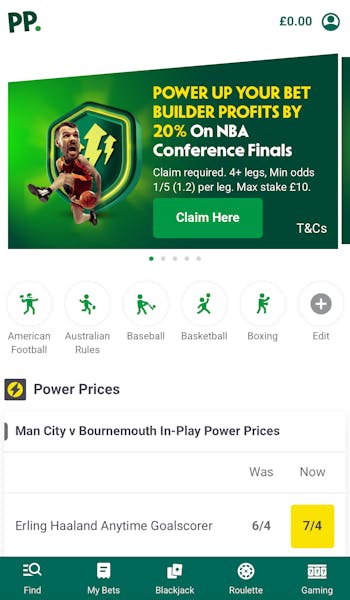 Paddy Power Sportsbook Layout 1