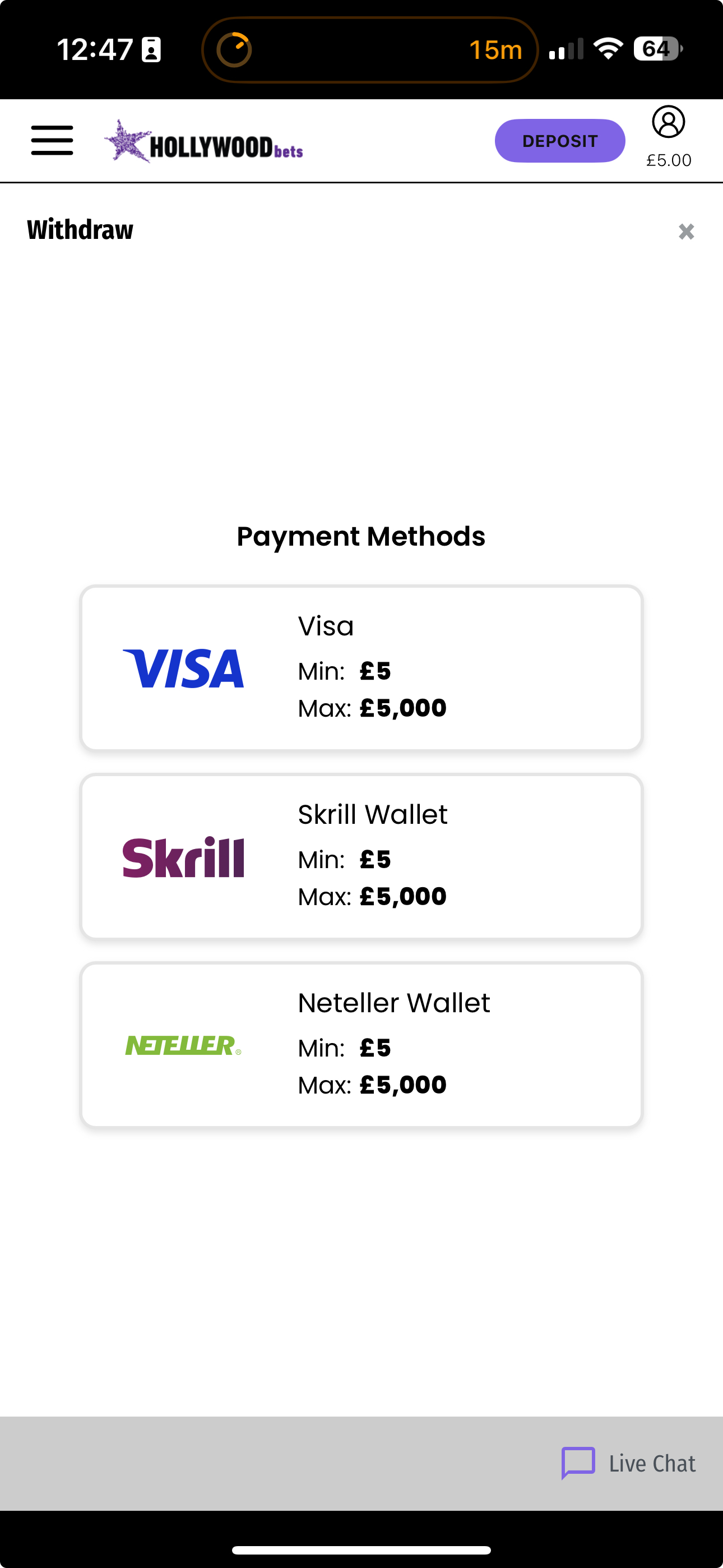 Hollywoodbets Withdraw 1