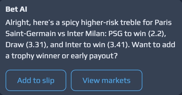 NetBet Higher Risk AI Bet 1