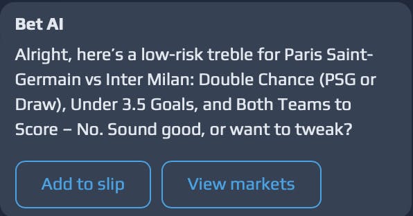 NetBet Low Risk AI Bet