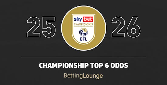 Championship Top 6 Finish Betting odds