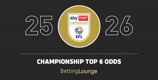 Championship Top 6 Finish Betting odds