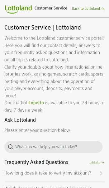 Lottoland customer support