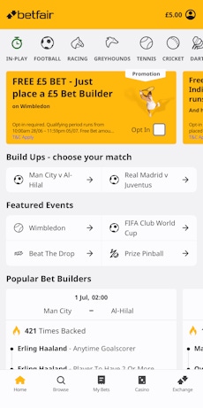 Betfair App Sports