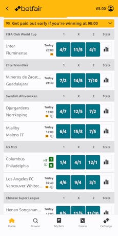 Betfair App Football 1